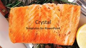  Presentation with fresh avocado - Presentation design enhanced with glass plate on wood background and a gold colored foreground