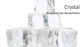  Presentation with pyramid - Slides featuring glass pyramid - ice isolated on white background and a white colored foreground