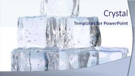  Presentation with fire ice design - Presentation design enhanced with glass pyramid - ice on light background background and a  colored foreground