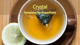  Presentation with tea - Cool new slides with glass pyramid - top view of fruit tea backdrop and a  colored foreground