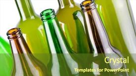  Presentation with bottles - Amazing PPT layouts having glass recycle - empty color bottles backdrop and a tawny brown colored foreground