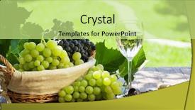  Presentation with table grape - Beautiful slide deck featuring glass red and white grape backdrop and a  colored foreground