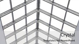  Presentation with metal frames - Cool new PPT theme with glass roof with metal frames backdrop and a light gray colored foreground