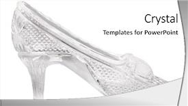  Presentation with shoe insert - Theme having glass shoe isolated on white background and a white colored foreground