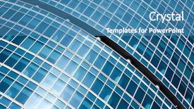  Presentation with blue abstract - Colorful slides enhanced with glass tower - blue abstract crop of modern backdrop and a teal colored foreground