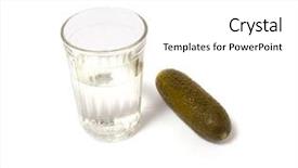  Presentation with vodka - Theme enhanced with glass tumbler - russian vodka isolated on white background and a  colored foreground