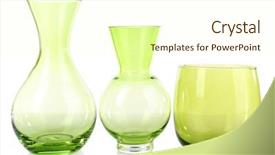  Presentation with glass - Theme featuring glass vase isolated on white background and a cream colored foreground