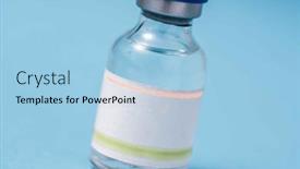  Presentation with vials - PPT theme enhanced with glass-vials-for-injection background and a light blue colored foreground