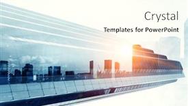  Presentation with modern building - Amazing presentation theme having glass-wall-of-modern-building backdrop and a cream colored foreground