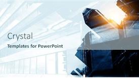  Presentation with modern building - PPT theme having glass-wall-of-modern-building background and a  colored foreground