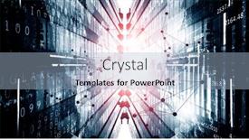  Presentation with modern building - Presentation theme with glass-wall-of-modern-building background and a  colored foreground