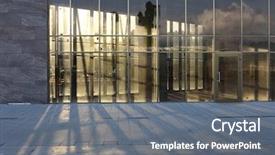  Presentation with architecture glass - Theme consisting of glass window architecture build background background and a  colored foreground