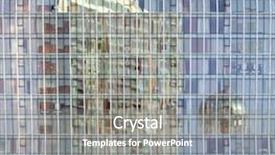  Presentation with architecture glass - Slide deck featuring glass window architecture build background background and a  colored foreground