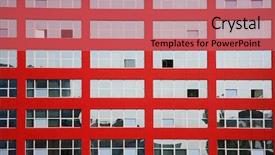  Presentation with birth jesus stained glass window - Cool new presentation theme with glass windows on red building backdrop and a coral colored foreground