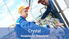  Presentation with windows - Amazing slide deck having glass windows with glass suction backdrop and a teal colored foreground