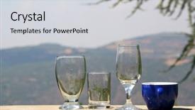  Presentation with cartoon wine - Amazing theme having glass wine glasses and cup backdrop and a  colored foreground