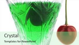  Presentation with acid poison - Beautiful slides featuring glass with a red cherry backdrop and a  colored foreground