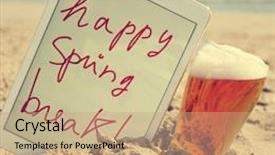  Presentation with spring break - PPT layouts with text happy spring break background and a coral colored foreground