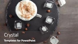  Presentation with ice - Colorful slide set enhanced with glass with caramel macchiato backdrop and a dark gray colored foreground