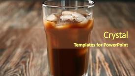  Presentation with cold brew coffee - Colorful theme enhanced with glass with cold brew coffee backdrop and a tawny brown colored foreground