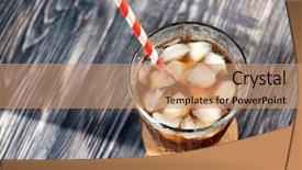  Presentation with cold brew coffee - Amazing slide deck having glass with cold brew coffee backdrop and a coral colored foreground