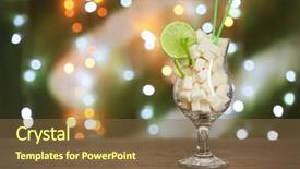  Presentation with sugar free - Theme having glass with cube sugar background and a  colored foreground