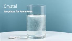  Presentation with effervescent - Amazing theme having glass-with-effervescent-aspirin-tablet backdrop and a light blue colored foreground