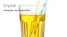  Presentation with juice - Colorful theme enhanced with glass-with-fresh-apple-juice backdrop and a white colored foreground