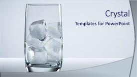  Presentation with ice - Cool new presentation theme with glass with ice before pouring backdrop and a  colored foreground