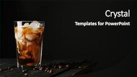  Presentation with cream - PPT layouts with glass with iced coffee background and a black colored foreground