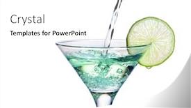  Presentation with lemon - Beautiful theme featuring cocktail party - glass with juice and lemon backdrop and a white colored foreground