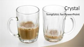  Presentation with milk tea - Cool new slide set with glass with little tea backdrop and a  colored foreground