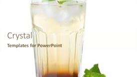  Presentation with mint - Cool new presentation theme with glass-with-mint-julep backdrop and a cream colored foreground