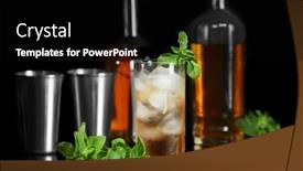  Presentation with mint - Slide deck featuring glass-with-mint-julep background and a black colored foreground