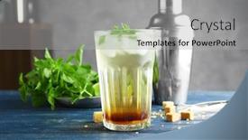  Presentation with mint - Cool new PPT layouts with glass-with-mint-julep backdrop and a light gray colored foreground