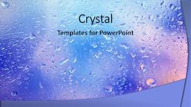  Presentation with spring water - Amazing slide deck having glass with natural water drops backdrop and a light blue colored foreground