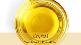  Presentation with olive oil - Beautiful theme featuring glass with olive oil backdrop and a yellow colored foreground
