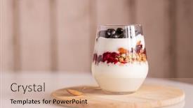  Presentation with muesli - PPT theme featuring glass-with-several-layers background and a soft green colored foreground