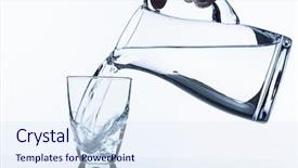  Presentation with kid water glass - PPT theme having glass with water and pitcher background and a sky blue colored foreground