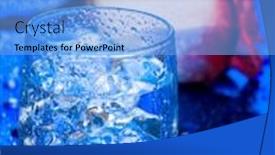  Presentation with blue rose - Cool new presentation with glass with water and rose over blue backdrop and a light blue colored foreground