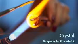  Presentation with stream - PPT theme consisting of glass-workpiece-fixed-by-hand background and a ocean colored foreground