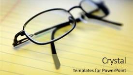  Presentation with yellow legal pad - Audience pleasing PPT layouts consisting of glassed on yellow notepad backdrop and a blonde colored foreground