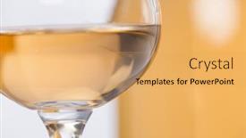  Presentation with bottles - PPT theme with glasses-and-bottles-with-orange background and a yellow colored foreground