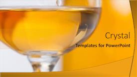  Presentation with bottles - Slide deck featuring glasses-and-bottles-with-orange background and a gold colored foreground