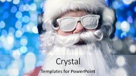  Presentation with christmas music - Colorful theme enhanced with glasses and headphones christmas song backdrop and a light blue colored foreground