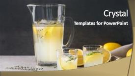  Presentation with lemonade - Slides having limon - glasses and jug of fresh background and a dark gray colored foreground
