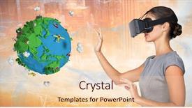  Presentation with structure - PPT theme having glasses by low poly earth background and a lemonade colored foreground