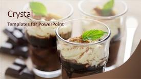  Presentation with vanilla - Slides enhanced with glasses filled with chocolate background and a lemonade colored foreground