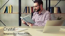  Presentation with book glasses - PPT layouts with  background and a  colored foreground