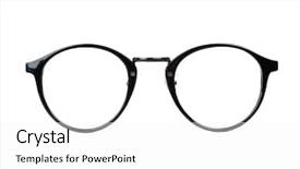  Presentation with correction - Beautiful slide set featuring glasses for correction of sight backdrop and a white colored foreground